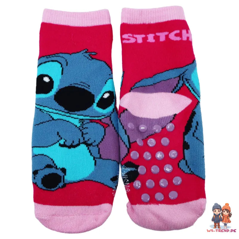 Disney Stitch Kinder lange ABS Socken Stopersocken anti Rutsch 2er Set - WS-Trend.de Gr. 23 - 34