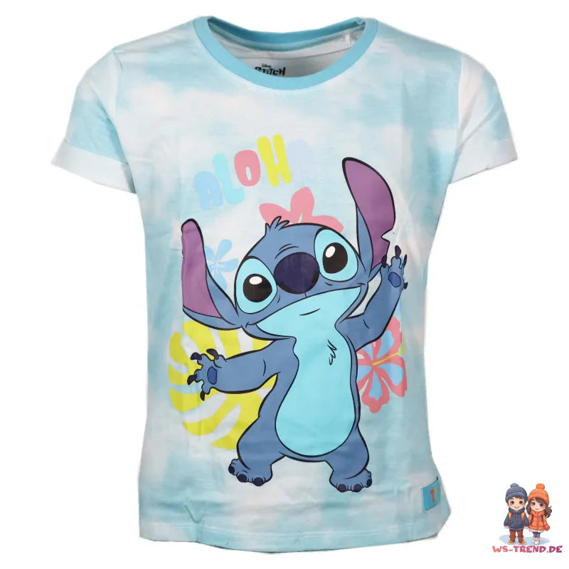 Disney Stitch Mädchen Kinder Sommerset Shorts plus T-Shirt - WS-Trend.de 104-134 Baumwolle