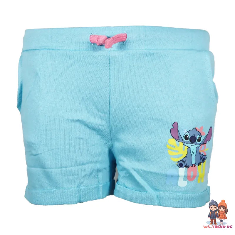 Disney Stitch Mädchen Kinder Sommerset Shorts plus T-Shirt - WS-Trend.de 104-134 Baumwolle