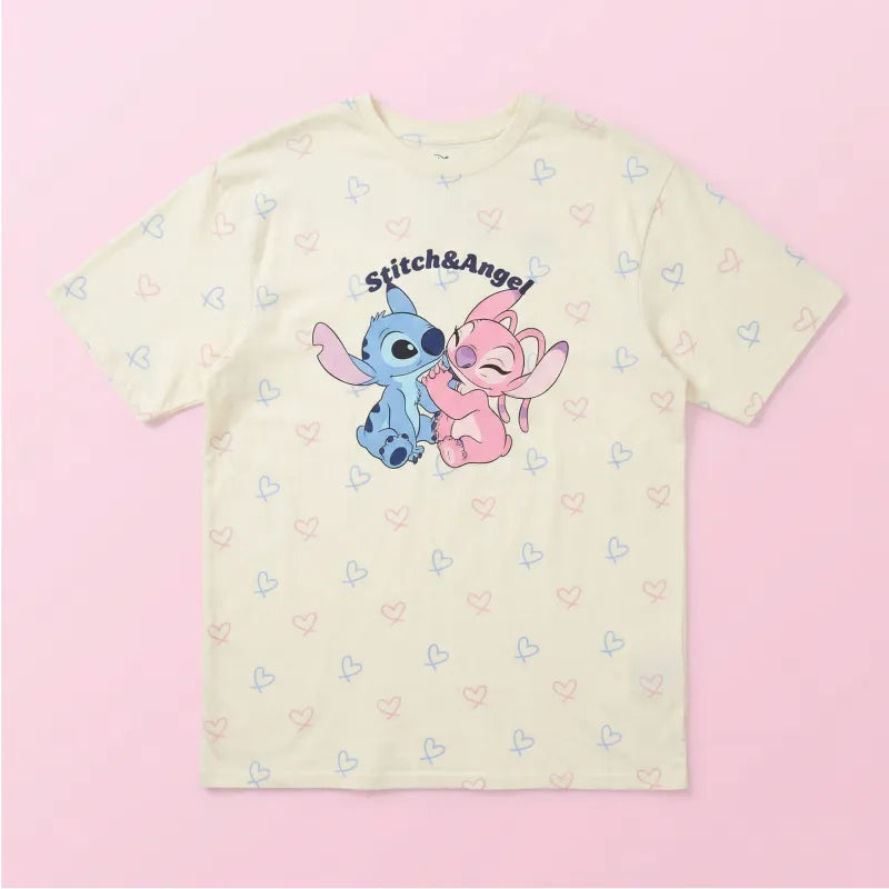 Disney Stitch Damen kurzarm Schlafshirt Nachthemd Langshirt - WS-Trend.de