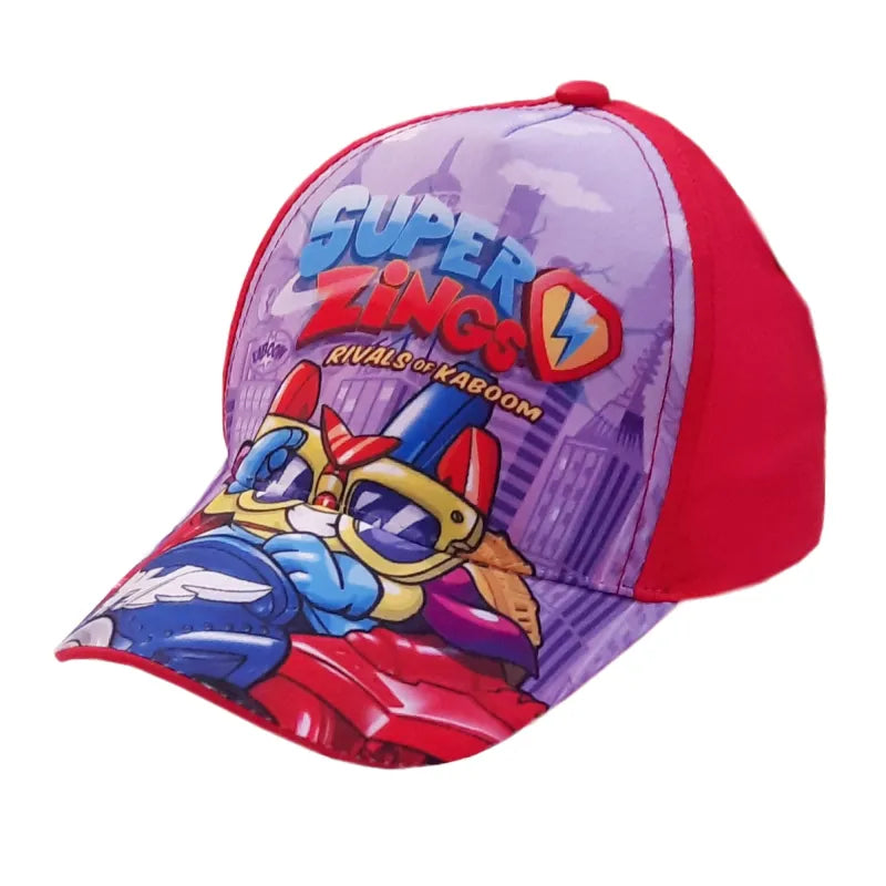 Super Zings - Kinder Baseball Kappe Basecap Baumwolle - WS-Trend.de Basecaps für Jungen Blau Rot