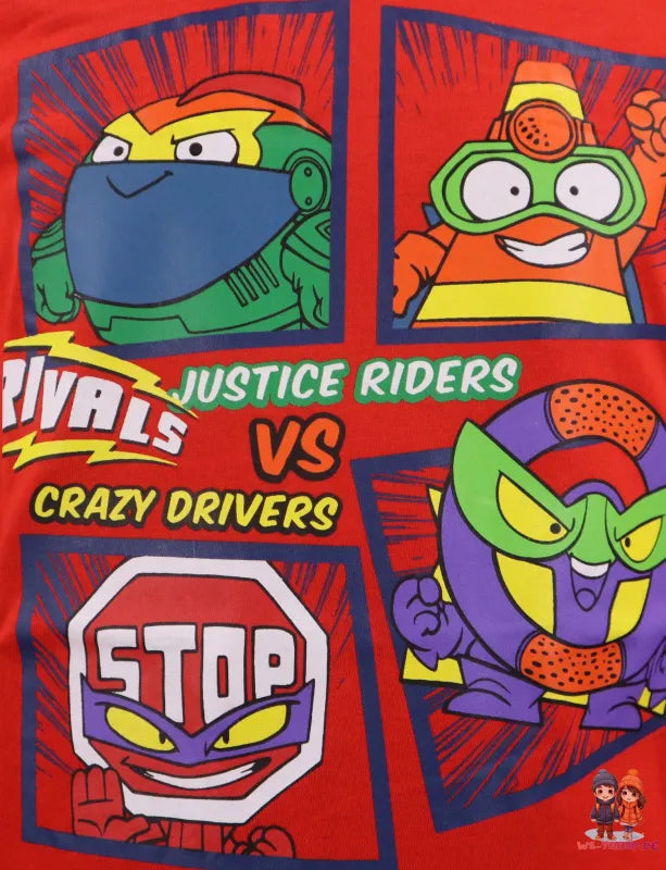 Super Zings Kinder Langarmshirt - WS-Trend.de T-Shirt Blau Rot 98 bis 128 Baumwolle für Jungen