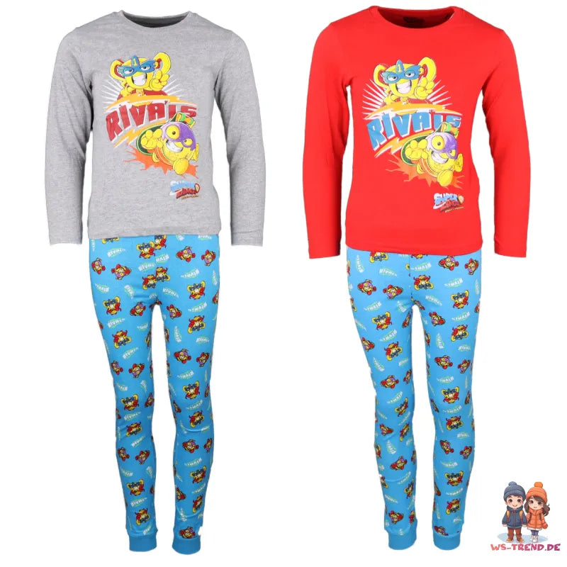 Super Zings Rivals Kinder Schlafanzug Pyjama - WS-Trend.de Nachtwäsche 98-128 Baumwolle