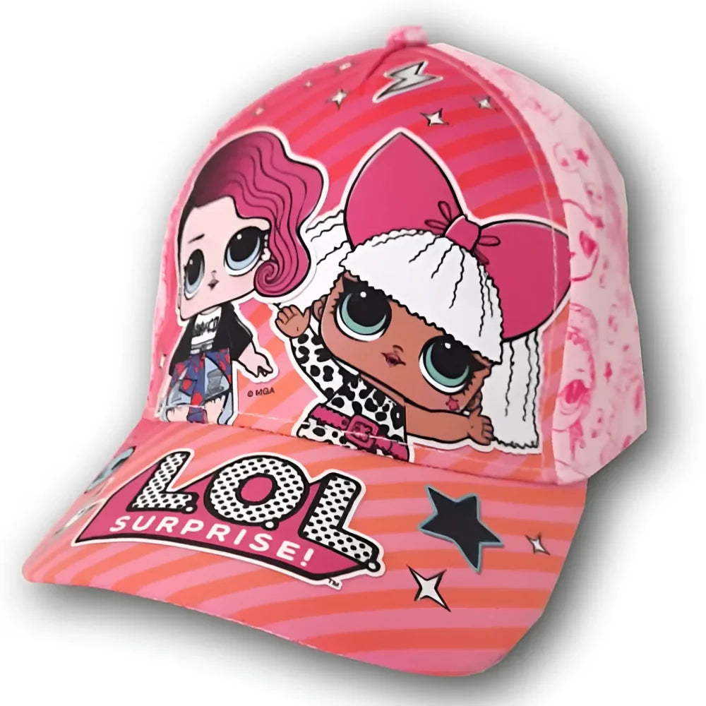 LOL Surprise Kinder Baseball Kappe Rosa / Weiß 52 oder 54 cm - WS-Trend.de Basecap in für Gr. Mädchen