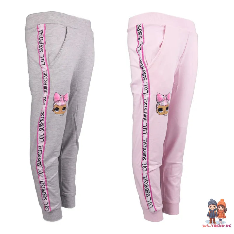LOL Surprise Kinder Jogginghose Hose - WS-Trend.de Freizeithose Mädchen Grau Rosa 104 - 134