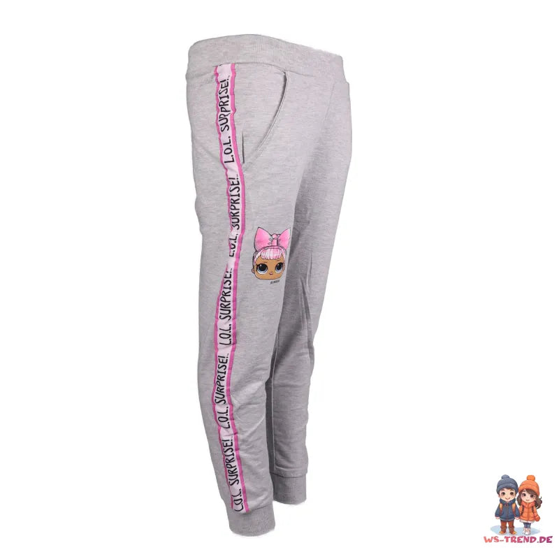 LOL Surprise Kinder Jogginghose Hose - WS-Trend.de Freizeithose Mädchen Grau Rosa 104 - 134