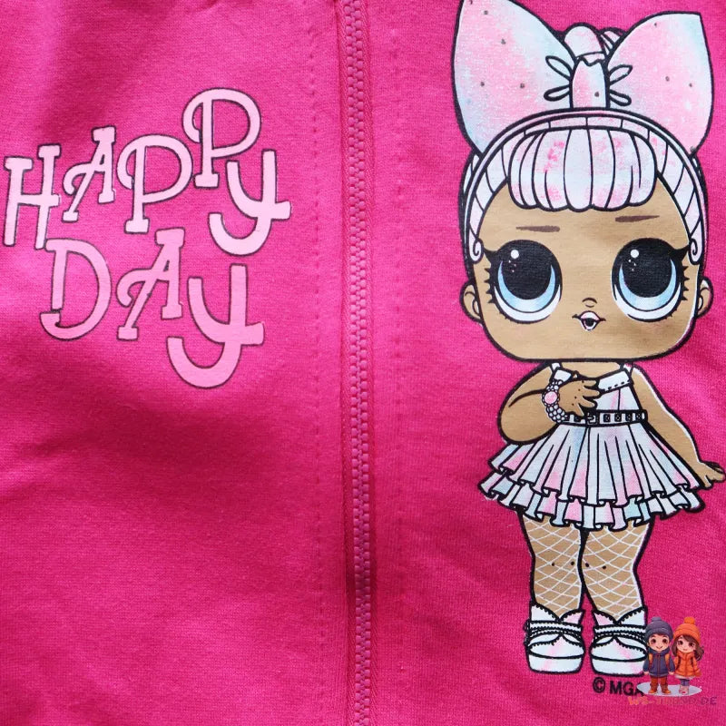 LOL Surprise Kinder Kapuzen Hoodie WS Trend.de Pullover Kapuze Pink Grau Gr. 104 134 Mädchen