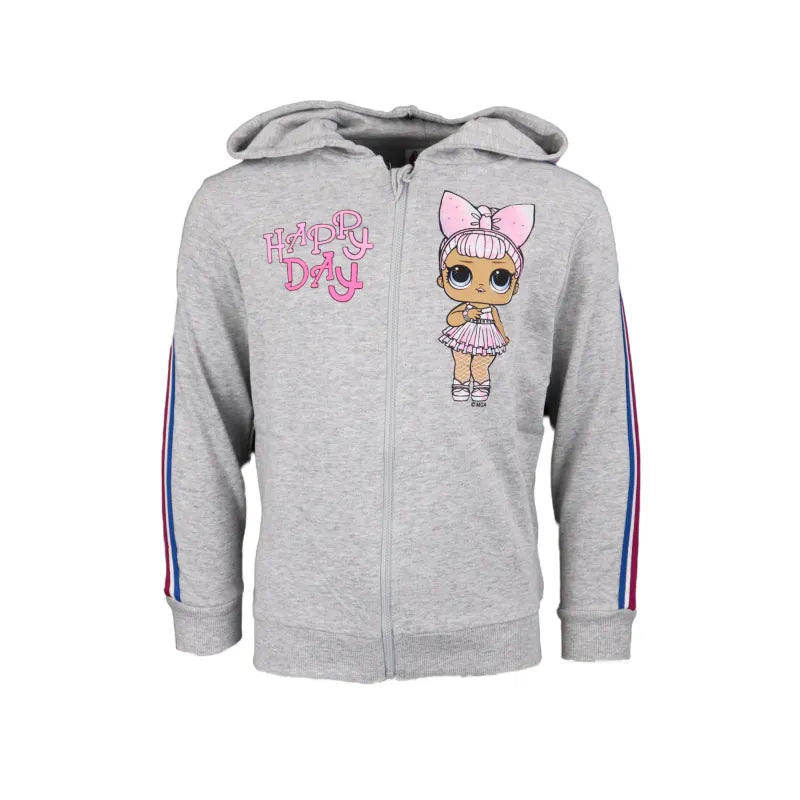 LOL Surprise Kinder Kapuzen Hoodie WS Trend.de Pullover Kapuze Pink Grau Gr. 104 134 Mädchen