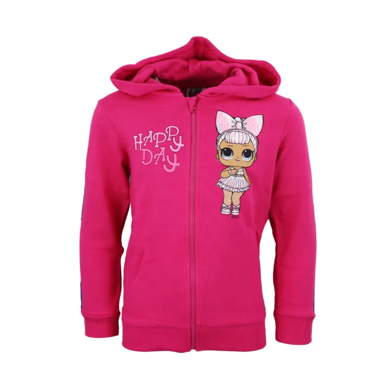 LOL Surprise Kinder Kapuzen Hoodie WS Trend.de Pullover Kapuze Pink Grau Gr. 104 134 Mädchen