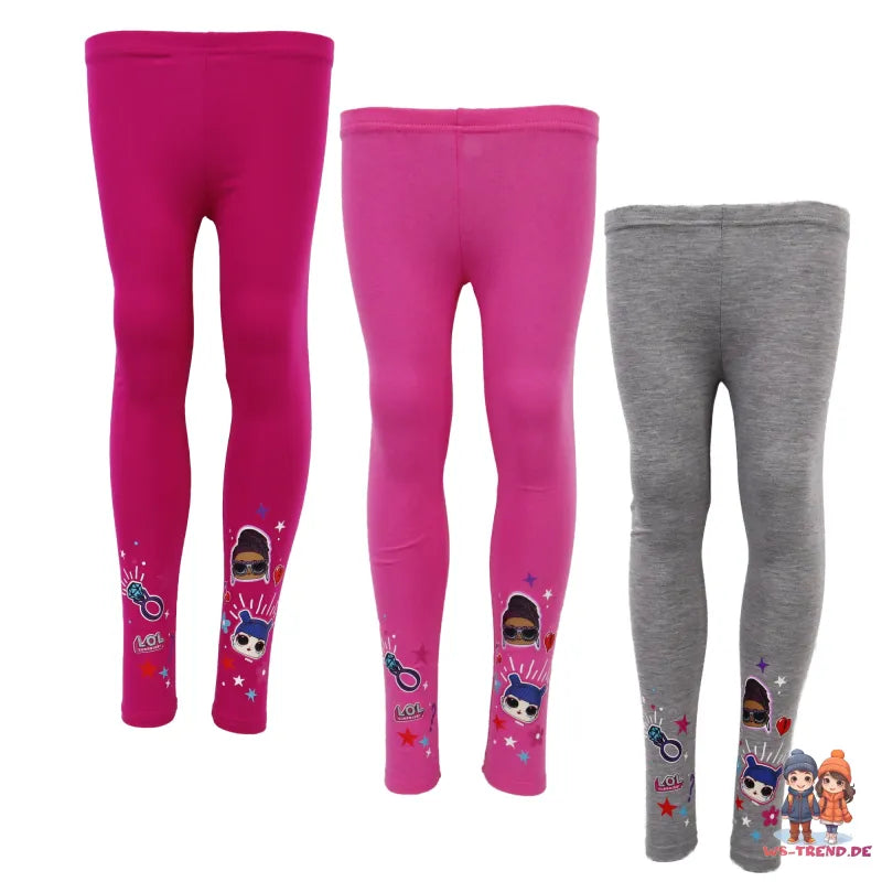 LOL Surprise Kinder Leggings Lang - WS-Trend.de lang Rosa pink Grau für Mädchen