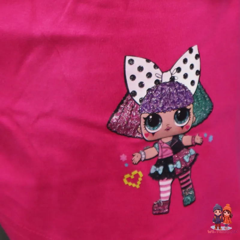LOL Surprise Kinder Schlafanzug Pyjama - WS-Trend.de kurzarm 98 bis 128 Baumwolle Grün Rosa
