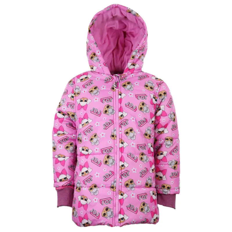 LOL Surprise Kinder Winterjacke - 104 bis 134 in Rosa - WS-Trend.de Jacke mit Kapuze Mädchen Gr. 104-134 NEU