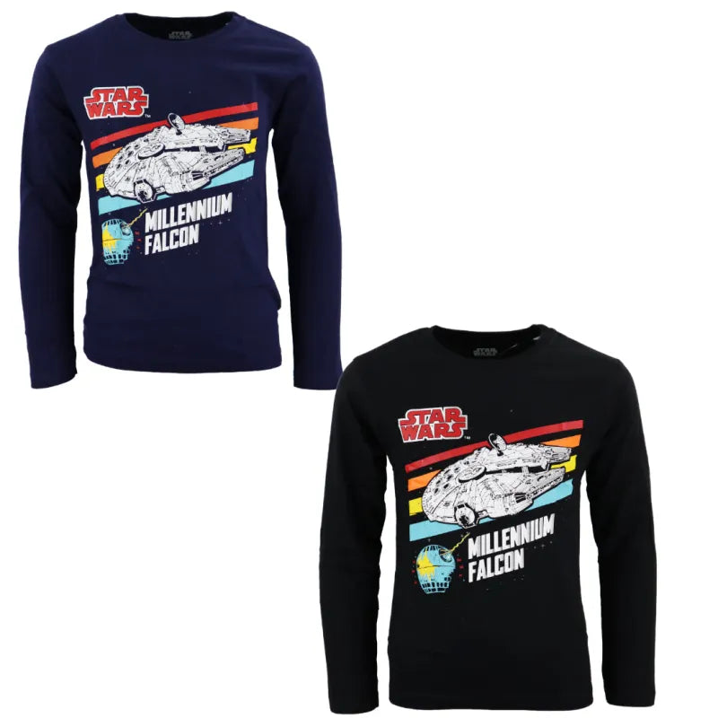 Star Wars Millennium Falcon Kinder Jugend langarm Shirt - WS-Trend.de Gr. 134-164 Baumwolle