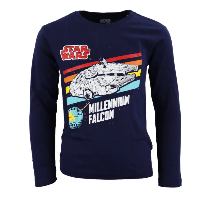 Star Wars Millennium Falcon Kinder Jugend langarm Shirt - WS-Trend.de Gr. 134-164 Baumwolle