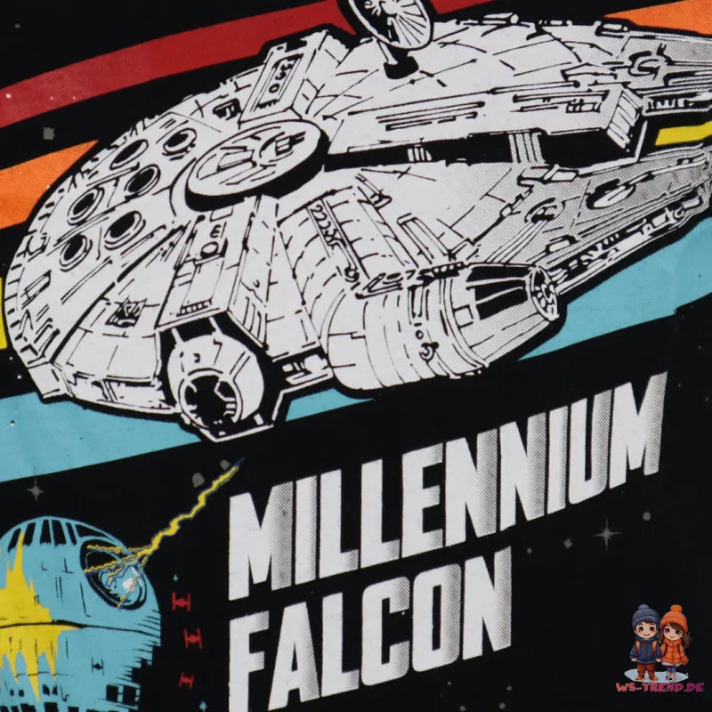 Star Wars Millennium Falcon Kinder Jugend langarm Shirt - WS-Trend.de Gr. 134-164 Baumwolle