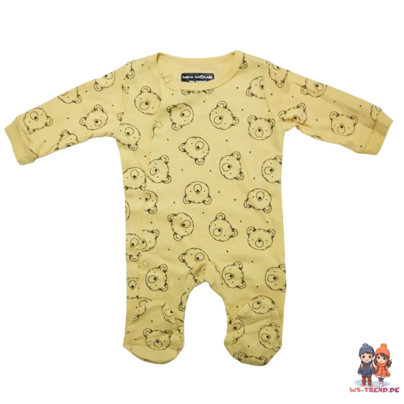 Teddybär Baby 4 tlg Set Body Strampler Lätzchen Mütze - WS-Trend.de Gr. 56 - 74 Baumwolle