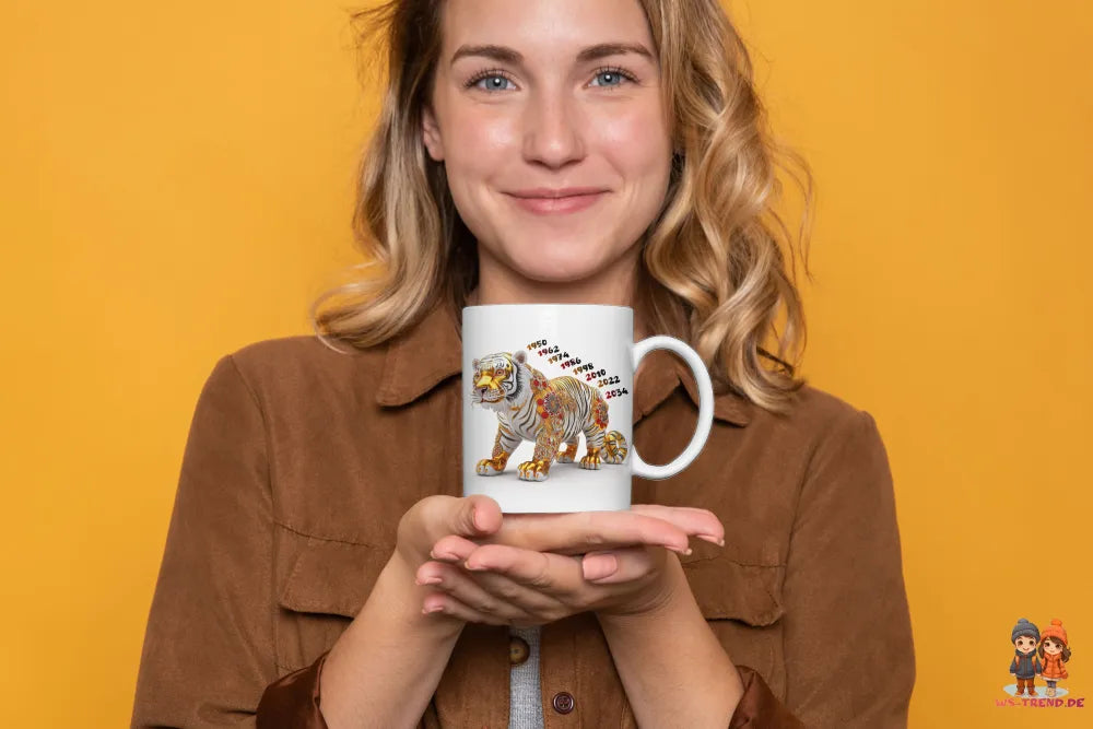 Tiger Chinesisches Jahres Sternzeichen Kaffeetasse Teetasse Geschenkidee - WS-Trend.de