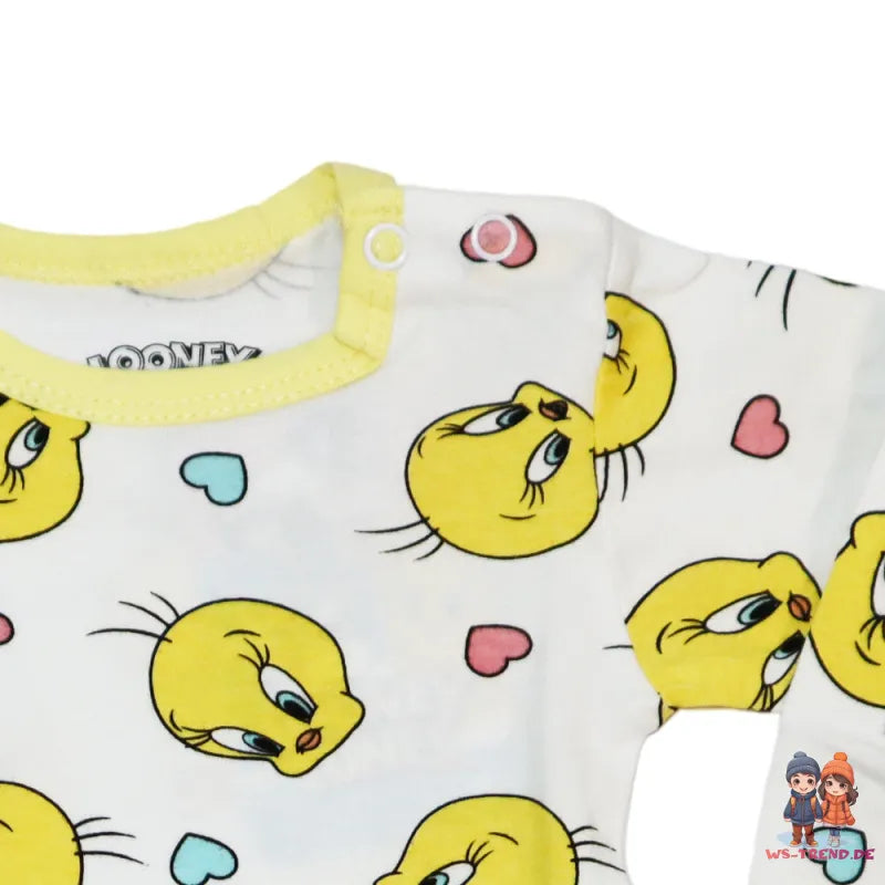 Looney Tunes Tweety Baby Kleinkind kurzarm Body Strampler WS Trend.de Gr. 68 92 Baumwolle