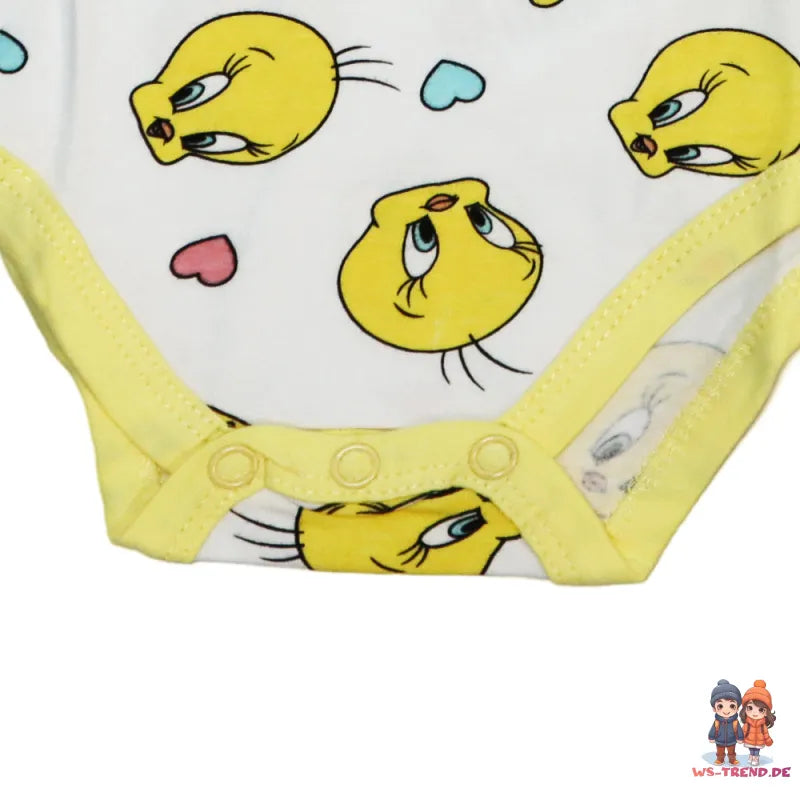 Looney Tunes Tweety Baby Kleinkind kurzarm Body Strampler WS Trend.de Gr. 68 92 Baumwolle