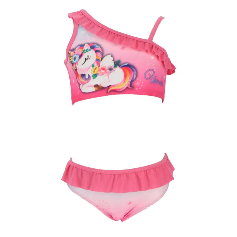 Süßes Einhorn Unicorn Kinder Mädchen Bikini Badeanzug - WS-Trend.de Bademode Gr 98 - 128