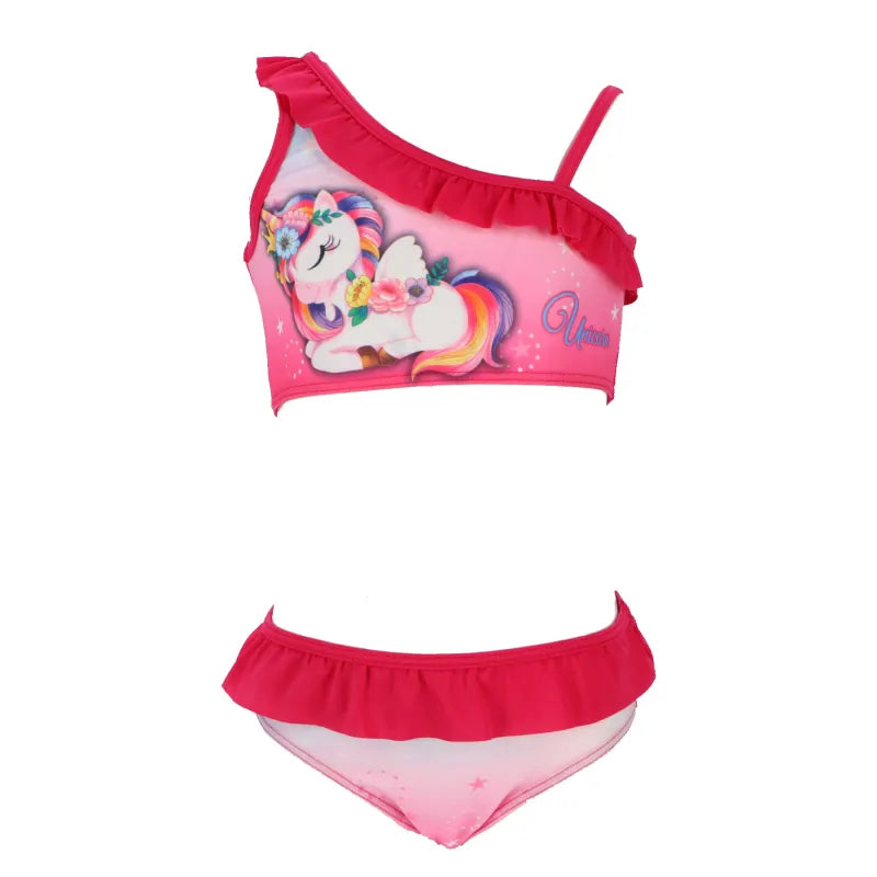 Süßes Einhorn Unicorn Kinder Mädchen Bikini Badeanzug - WS-Trend.de Bademode Gr 98 - 128