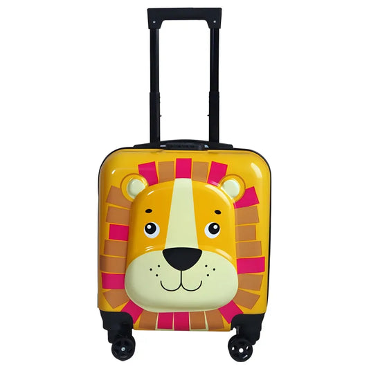 Löwe 3D Kinder Trolley Kinderkoffer ABS Kindertrolley 45x35x25 cm - WS-Trend.de