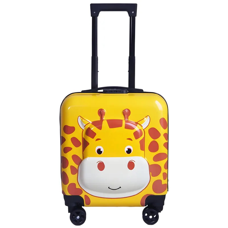 Giraffe 3D Kinder Trolley Kinderkoffer ABS Kindertrolley 45x35x25 cm - WS-Trend.de