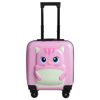Katze 3D Kinder Trolley Kinderkoffer ABS Kindertrolley 45x35x25 cm - WS-Trend.de