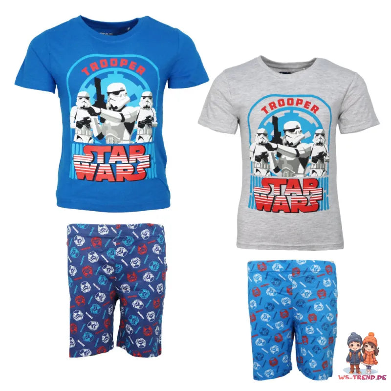 Disney Star Wars Storm Trooper Kinder Pyjama - WS-Trend.de Schlafanzug kurz 110-140 Motivwahl