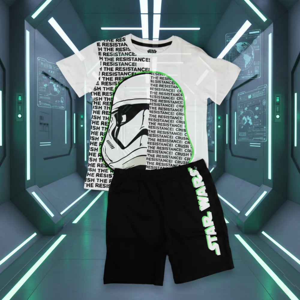 Disney Star Wars Storm Trooper Kinder Pyjama - WS-Trend.de Schlafanzug kurz 110-140 Motivwahl
