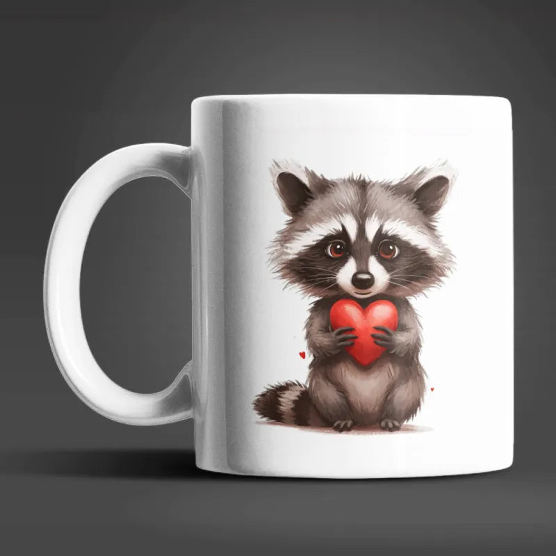 Waschbär I Love You Valentinstag Kaffeetasse Teetasse Tasse Geschenkidee - WS-Trend.de