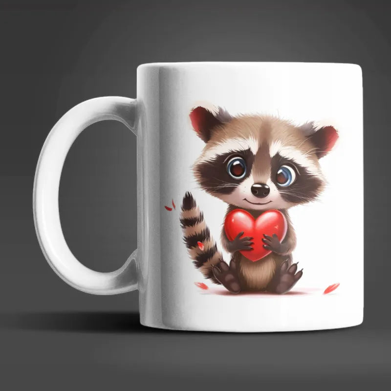 Waschbär I Love You Valentinstag Kaffeetasse Teetasse Tasse Geschenkidee - WS-Trend.de