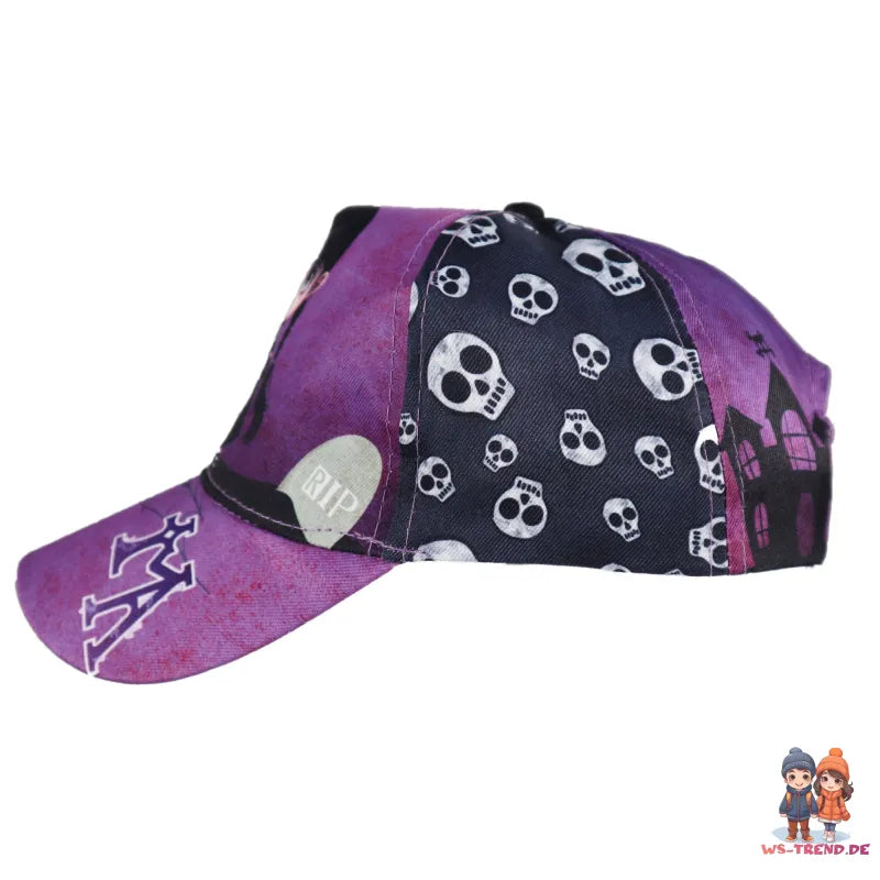 Wednesday Adams Mädchen Kinder Basecap Baseball Kappe allover Print - WS-Trend.de