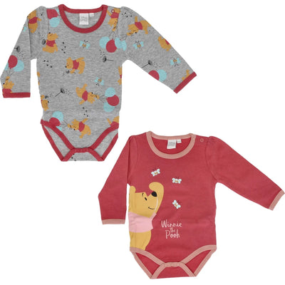 Disney Winnie der Pooh Baby 2er Pack langarm Body Strampler - WS-Trend.de Gr. 62 - 92