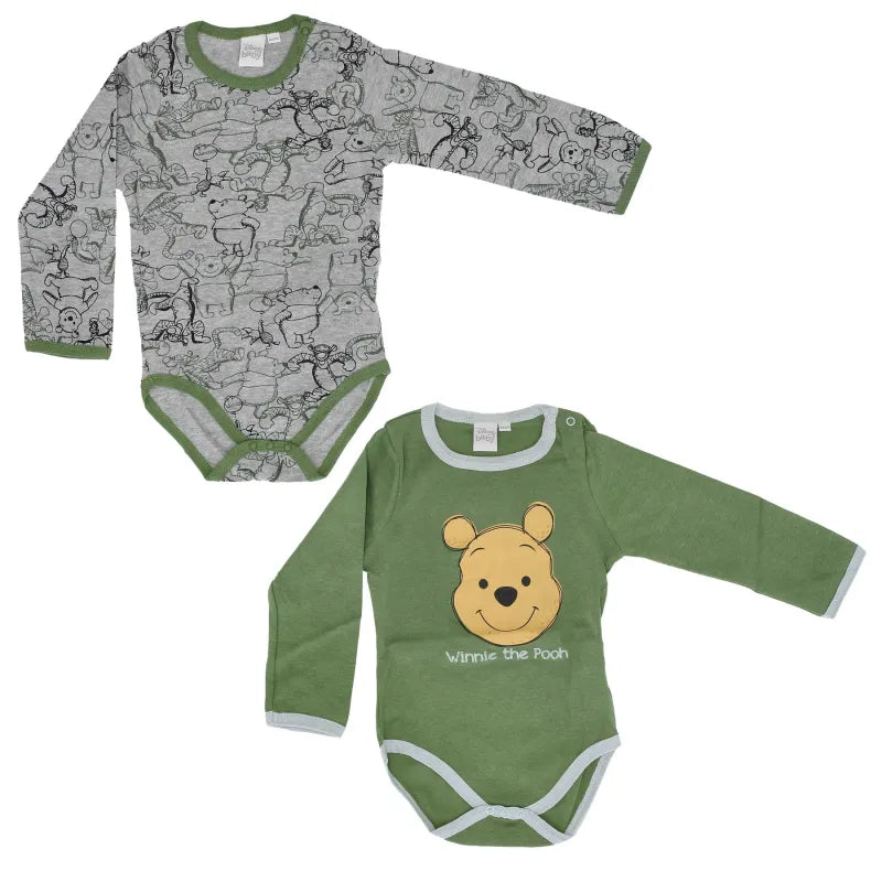 Disney Winnie der Pooh Baby 2er Pack langarm Body Strampler - WS-Trend.de Gr. 62 - 92