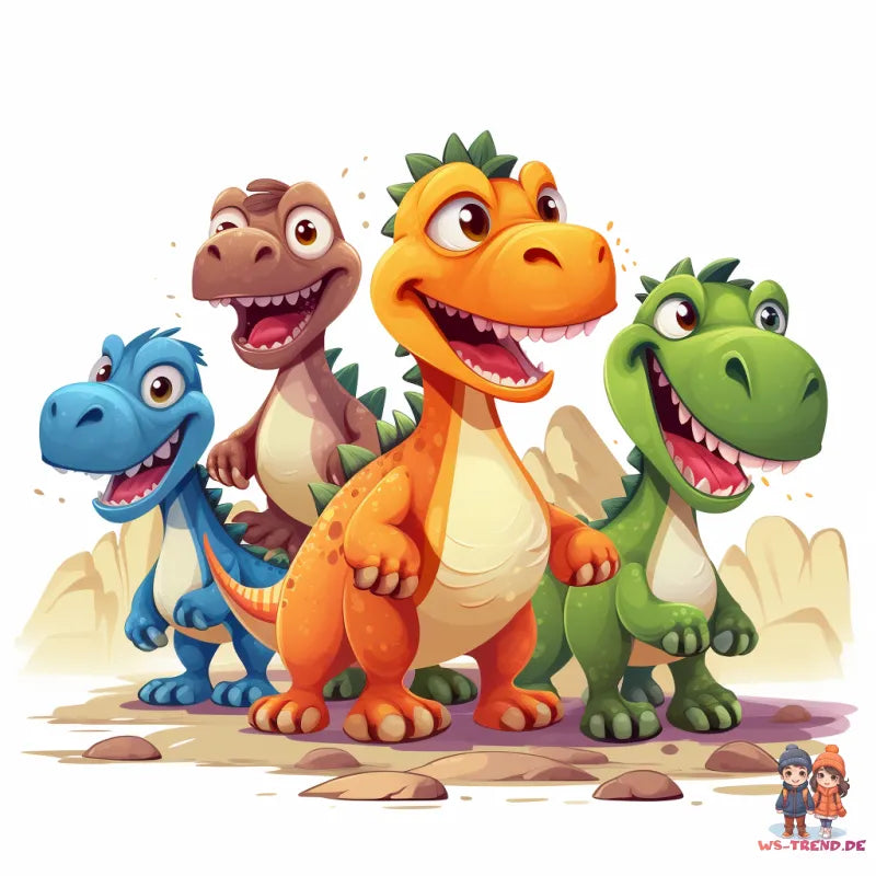 Kleine Dino Freunde Kinder Teetasse Tasse - WS-Trend.de Geschenkidee Geschenk 330 ml