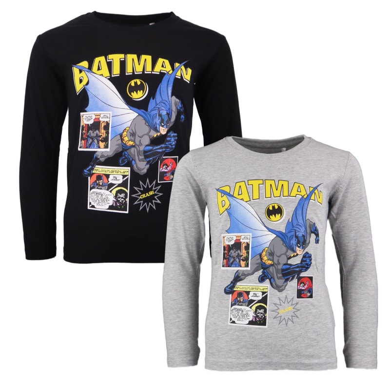 DC Comics Batman Kinder Jungen Kurzarm T-Shirt Gr. 104-134 Schwarz Grau –  WS-Trend