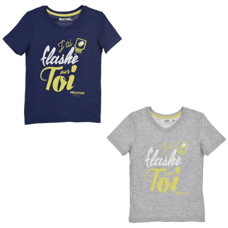 Hechter Grau Blau – baumwolle T-Shirt Kinder Paris Daniel Kurzarm Shirt WS-Trend