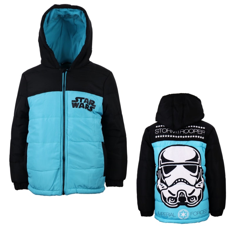 Disney Star Wars Kinder Winterjacke Jacke Kapuze Jungen 110 - 140 Storm  Trooper