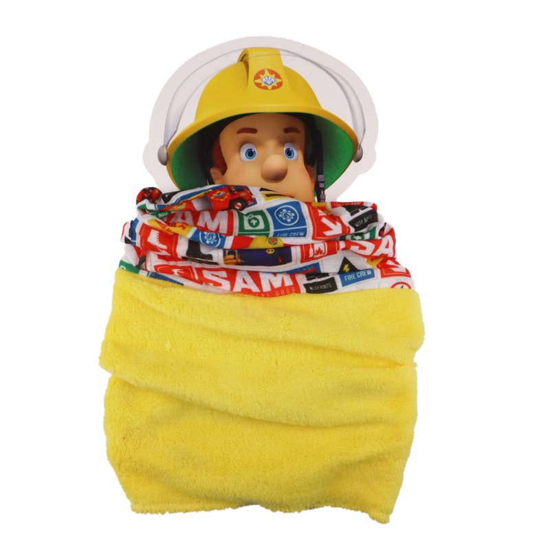 Feuerwehrmann Sam Kinder Herbst Wintermütze plus Loop - WS-Trend.de Winter Set Mütze Snood Schaal 52 54