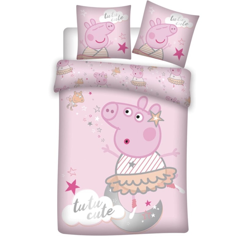Peppa Wutz Kinder Bettwäsche Set - WS-Trend.de Mikrofaser 2tlg 135-140x200cm 63x63 cm