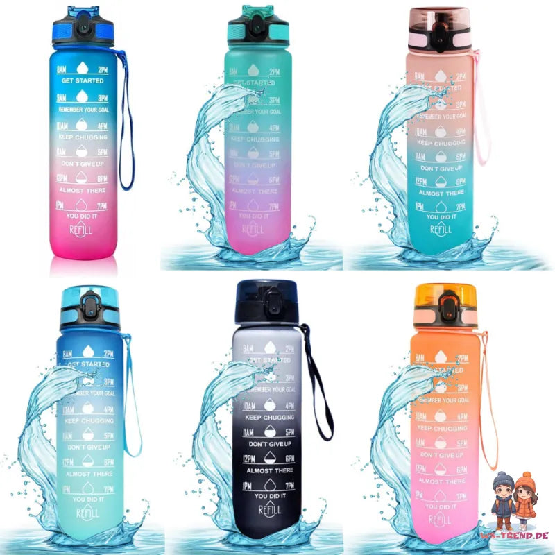 XL Sportflasche Wasserflasche Trinkflasche Flasche 1000 ml - WS-Trend.de