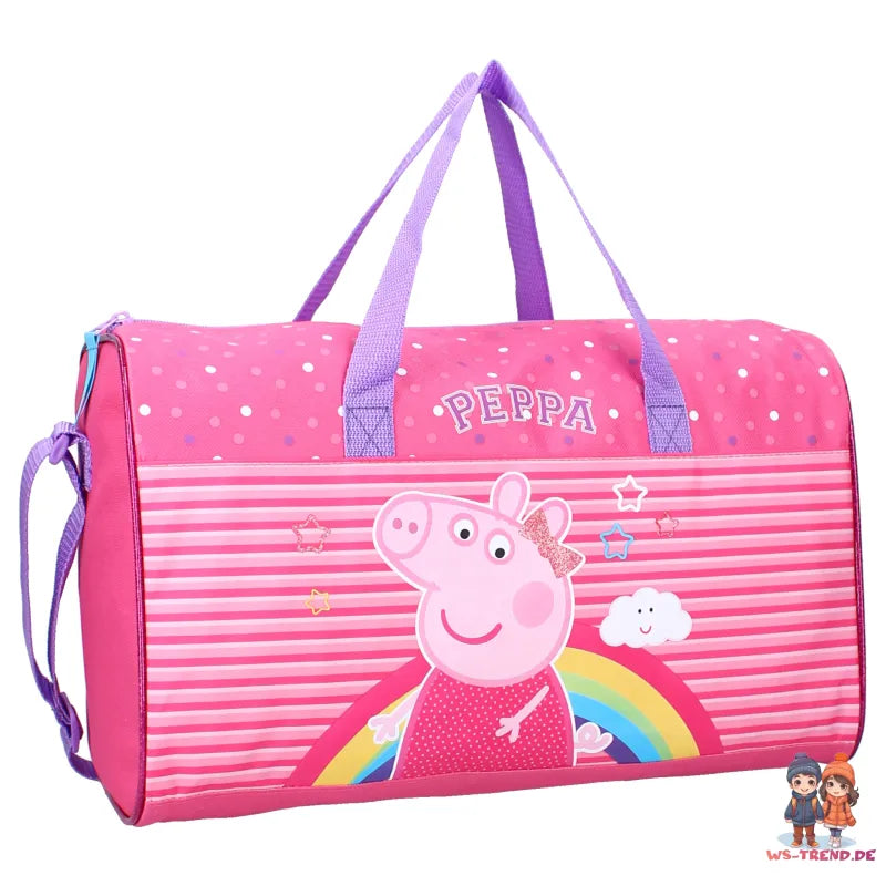 Peppa Pig Wutz 2tlg. Set Kinder Sporttasche Tasche plus Trinkflasche 600 ml - WS-Trend.de