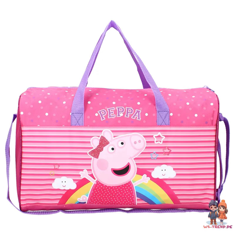 Peppa Pig Wutz 2tlg. Set Kinder Sporttasche Tasche plus Trinkflasche 600 ml - WS-Trend.de