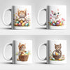Ostern Katze Ostereier Kaffeetasse Teetasse Tasse Geschenkidee 325 ml