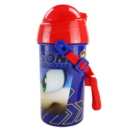 Sonic The Hedgehog Trinkflasche Flasche mit Trinkhalm Gurt 500 ml - WS-Trend.de