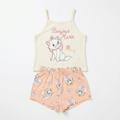 Disney Aristocats Marie Kinder Schlafanzug Pyjama Shirt Shorts - Ansicht 2