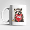 Liebe Love Waschbär Valentinstag Kaffeetasse Teetasse Tasse Geschenkidee 325 ml
