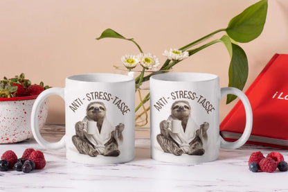Anti Stress Faultier Kaffeetasse Teetasse Tasse Geschenkidee 325 ml - WS-Trend.de
