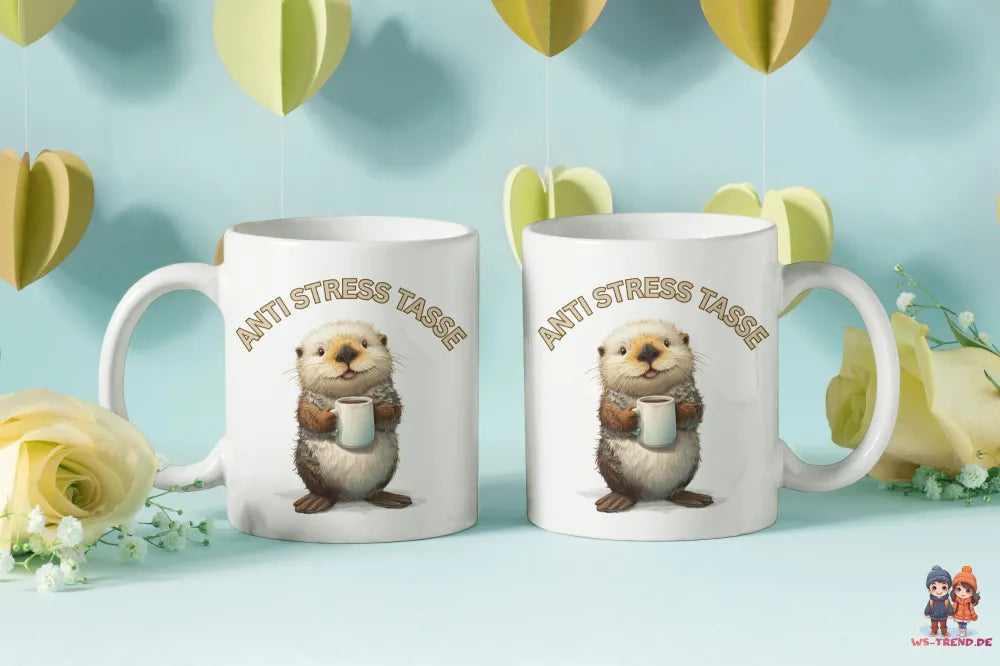 Anti Stress See Otter Kaffeetasse Teetasse Tasse Geschenkidee 325 ml - WS-Trend.de